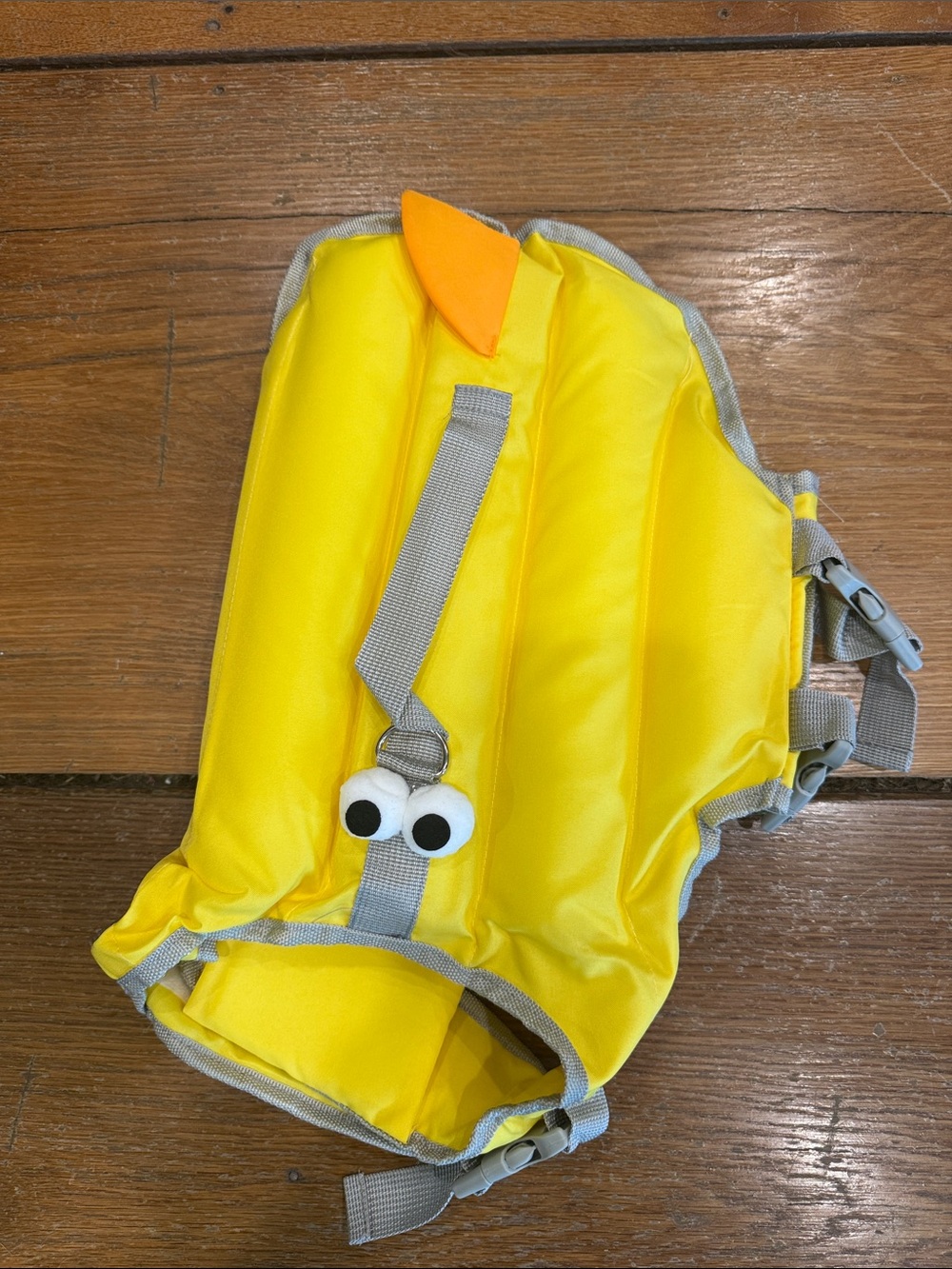 Amazon Yellow Dog Life Jacket with Gray Straps - never used. Showed up too late